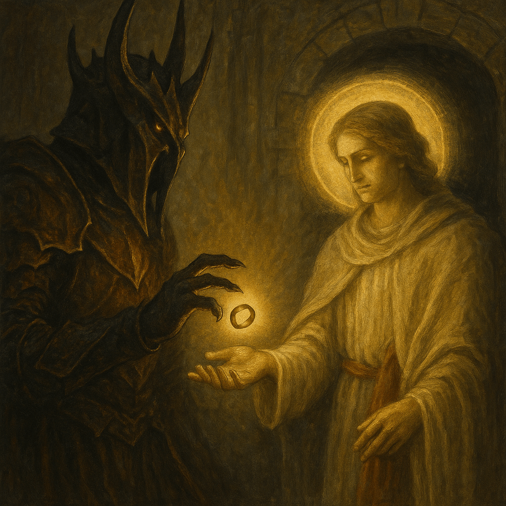 Zaklęte pierścienie i walka o duszę: średniowieczne świadectwo a symbolika Pierścienia Jedynego