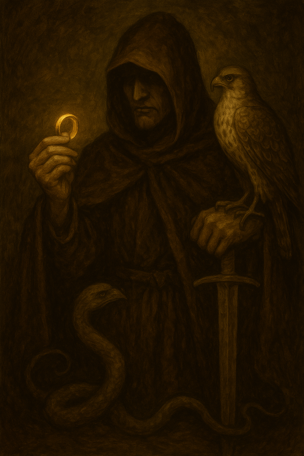 Pieśń o Nibelungach i genealogia pokusy: sokół Kriemhildy, Tarnkappe i mit pierścienia